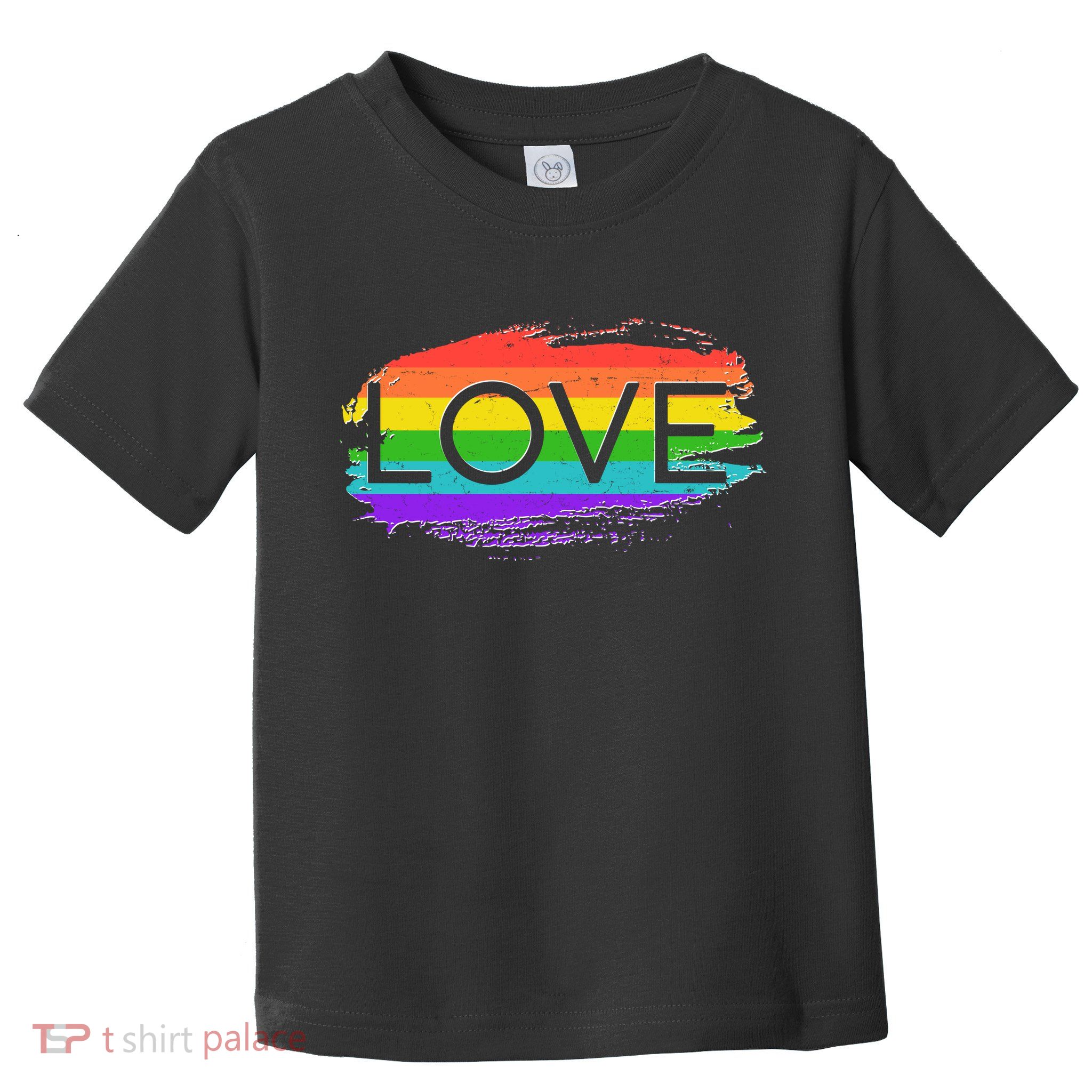 Love Rainbow Paint Gay Pride Toddler T-Shirt