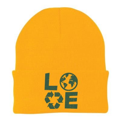 LOVE Recycle Earth Day Knit Cap Winter Beanie