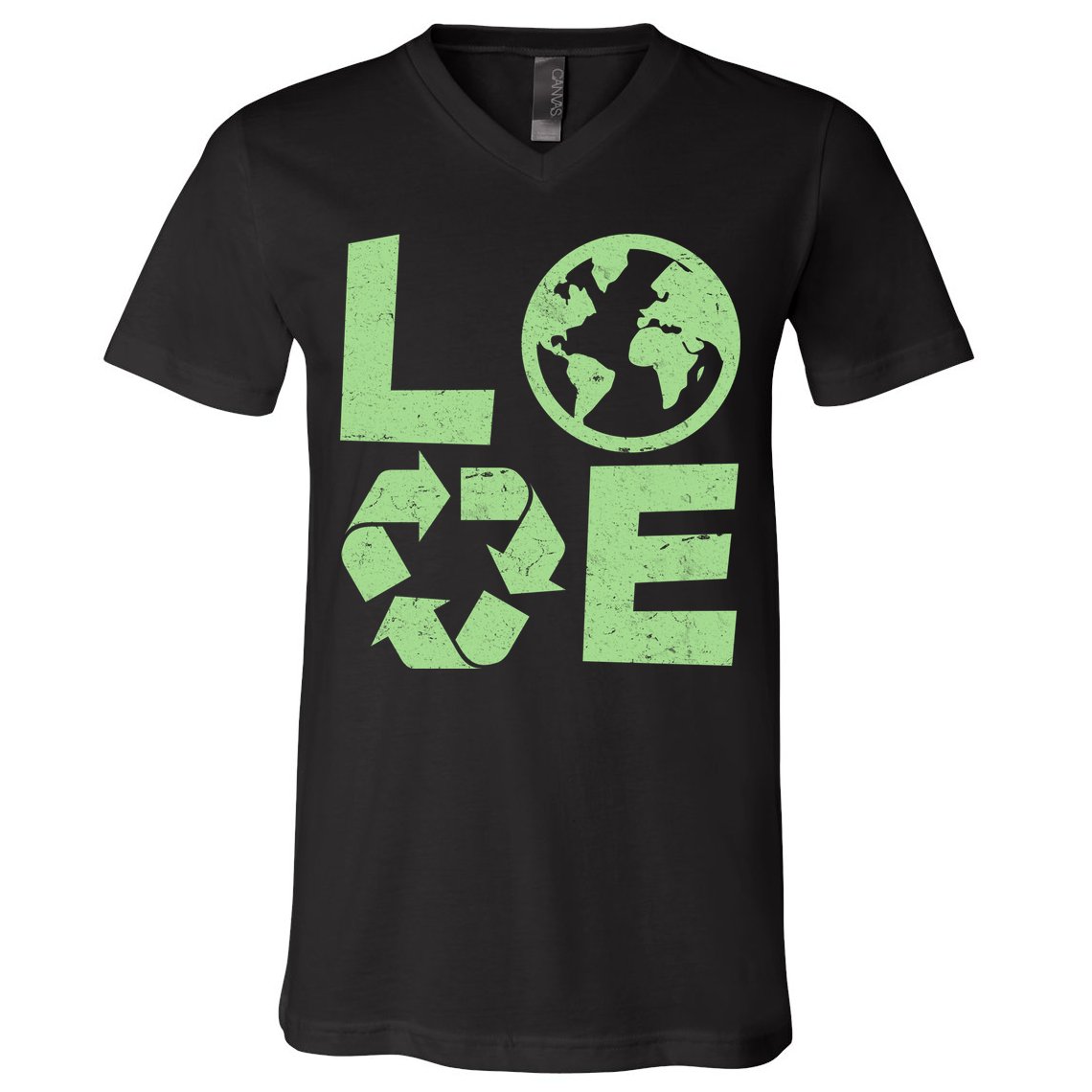 LOVE Recycle Earth Day V-Neck T-Shirt
