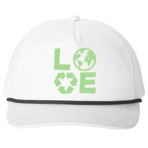 LOVE Recycle Earth Day Snapback Five-Panel Rope Hat