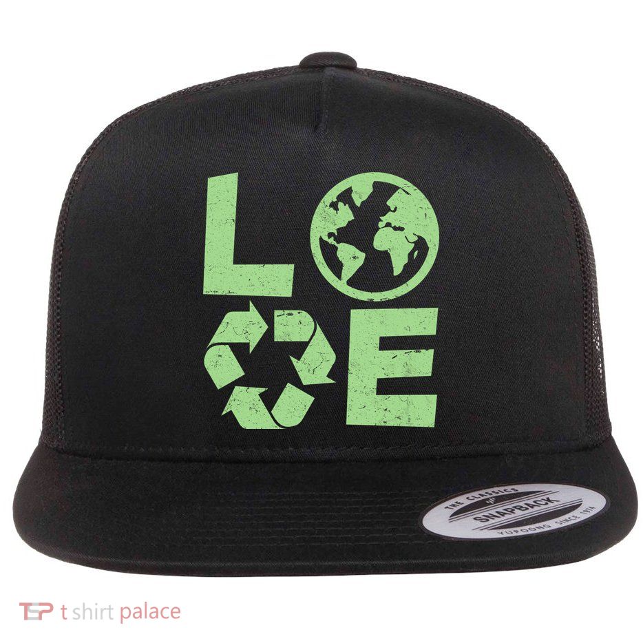 LOVE Recycle Earth Day Flatbill Hat