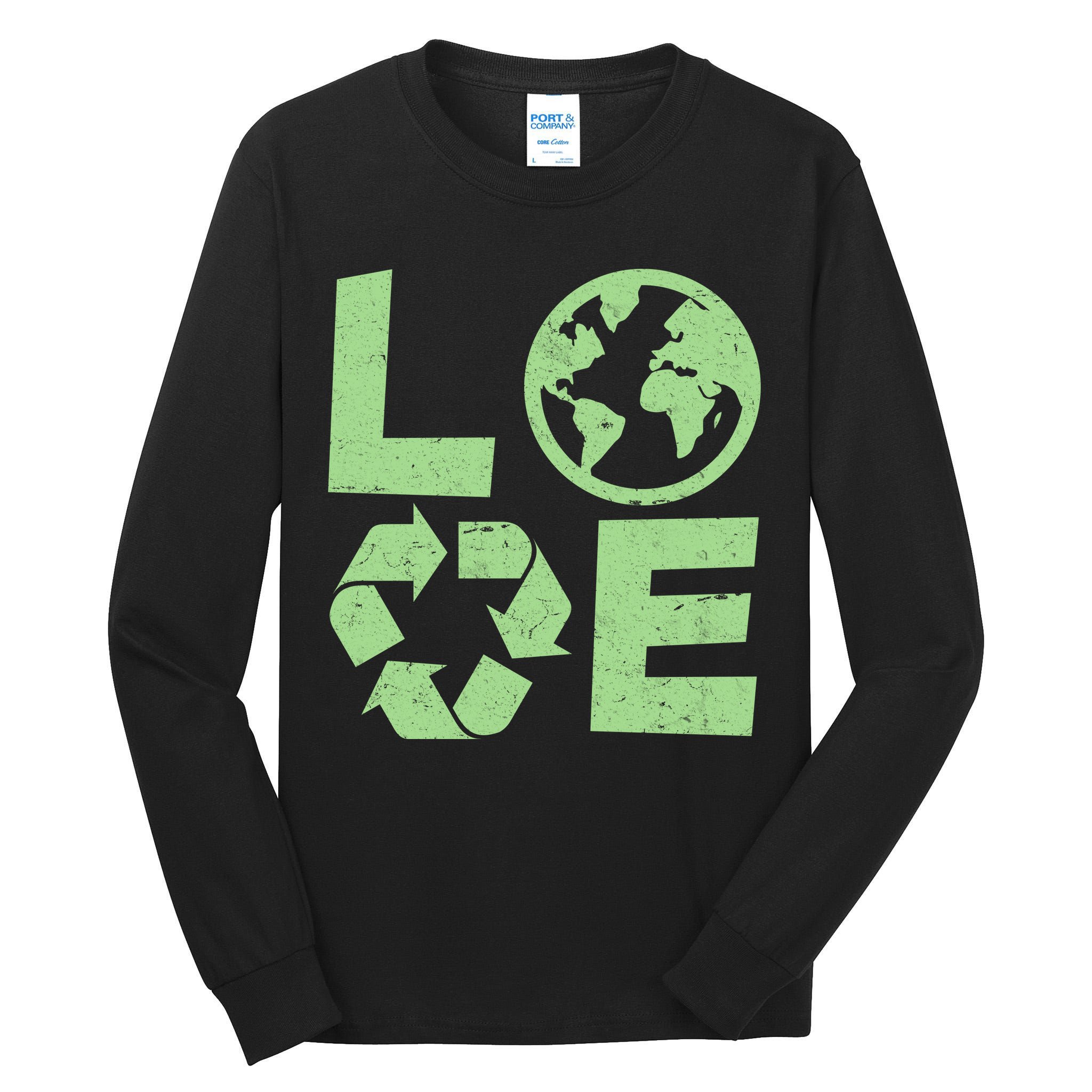 LOVE Recycle Earth Day Tall Long Sleeve T-Shirt