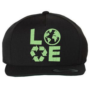 LOVE Recycle Earth Day Wool Snapback Cap