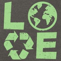 LOVE Recycle Earth Day Cotton Canvas Backpack