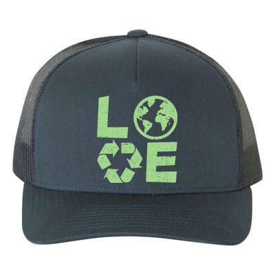 LOVE Recycle Earth Day Yupoong Adult 5-Panel Trucker Hat