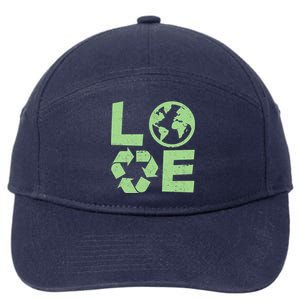 LOVE Recycle Earth Day 7-Panel Snapback Hat