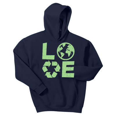 LOVE Recycle Earth Day Kids Hoodie