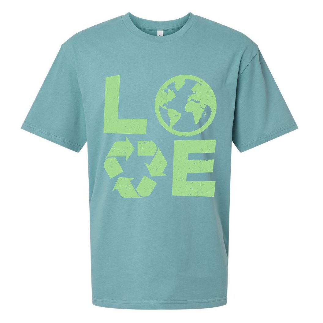 LOVE Recycle Earth Day Sueded Cloud Jersey T-Shirt