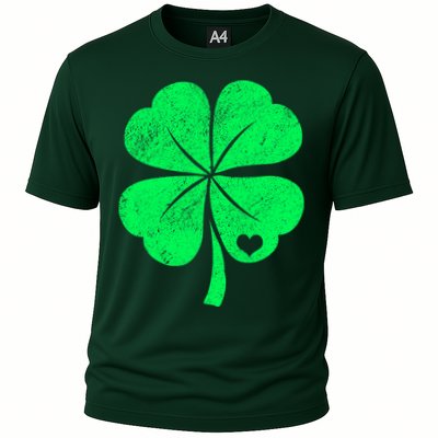 Love Shamrock Vintage Distressed Irish Clover Performance Shirt