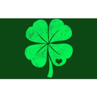 Love Shamrock Vintage Distressed Irish Clover Bumper Sticker