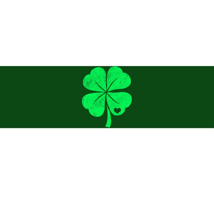 Love Shamrock Vintage Distressed Irish Clover Bumper Sticker