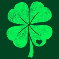 Love Shamrock Vintage Distressed Irish Clover Polo