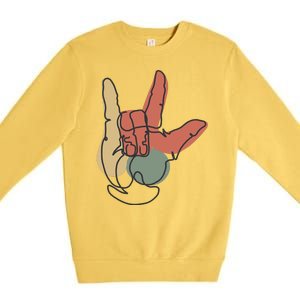 Love Sign Language Premium Crewneck Sweatshirt