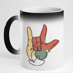 Love Sign Language 11oz Black Color Changing Mug