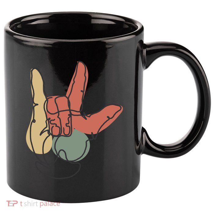 Love Sign Language 11oz C Handle Ceramic Mug