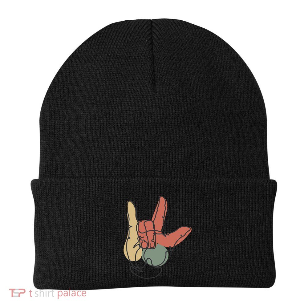Love Sign Language Knit Cap Winter Beanie