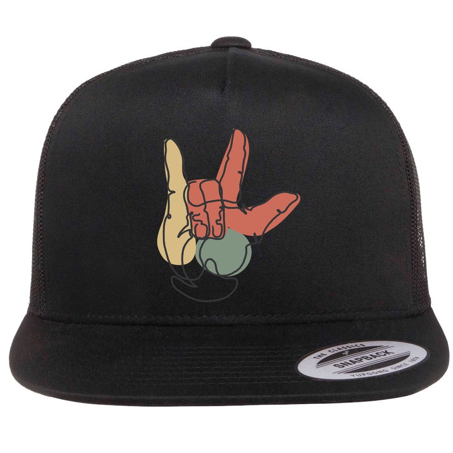 Love Sign Language Flat Bill Trucker Hat