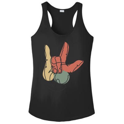 Love Sign Language Ladies PosiCharge Competitor Racerback Tank