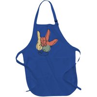 Love Sign Language Full-Length Apron With Pockets