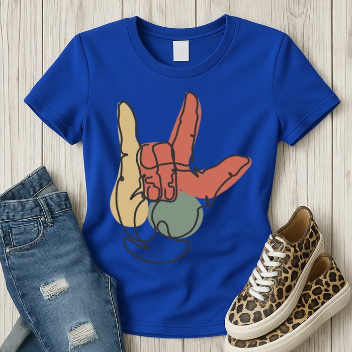 Love Sign Language Womens T-Shirt