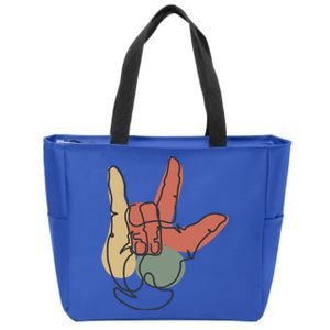 Love Sign Language Zip Tote Bag