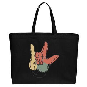 Love Sign Language Cotton Canvas Jumbo Tote