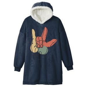 Love Sign Language Hooded Wearable Blanket