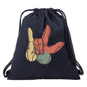 Love Sign Language Drawstring Bag