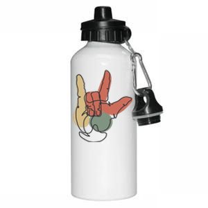 Love Sign Language Aluminum Water Bottle