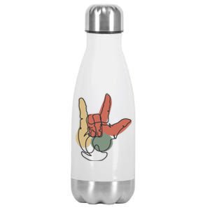 Love Sign Language Stainless Steel Insulated Water Bottle