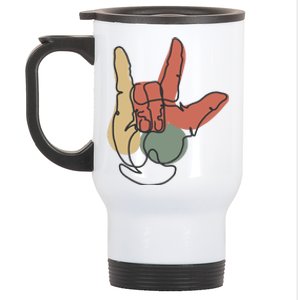 Love Sign Language Stainless Steel Travel Mug