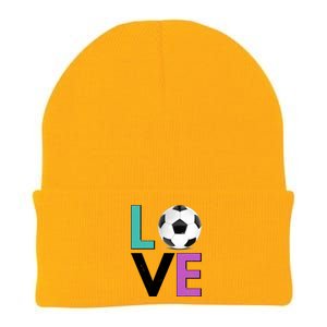 LOVE Soccer Sports Fan Knit Cap Winter Beanie