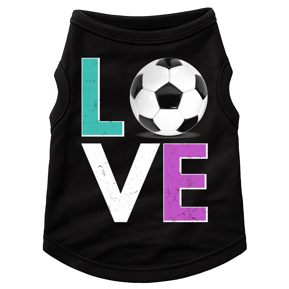 LOVE Soccer Sports Fan Doggie Tank