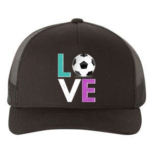 LOVE Soccer Sports Fan Yupoong Adult 5-Panel Trucker Hat