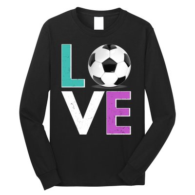 LOVE Soccer Sports Fan Long Sleeve Shirt