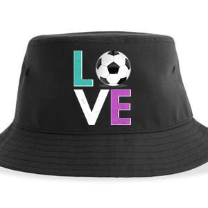 LOVE Soccer Sports Fan Sustainable Bucket Hat