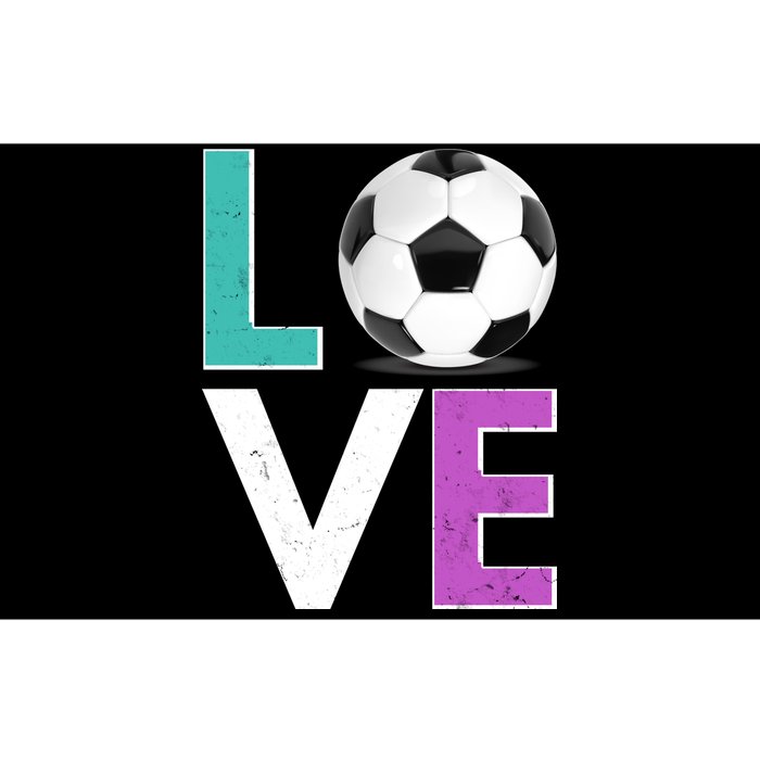 LOVE Soccer Sports Fan Bumper Sticker