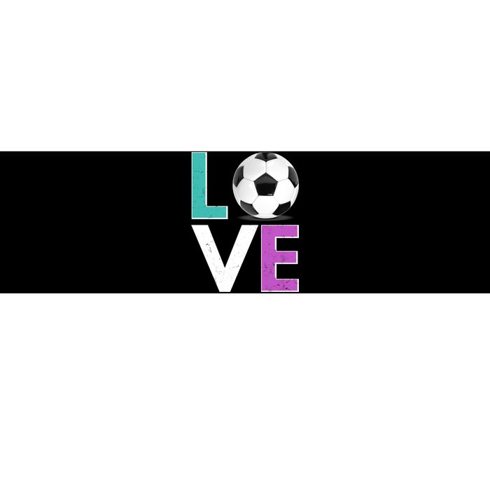 LOVE Soccer Sports Fan Bumper Sticker