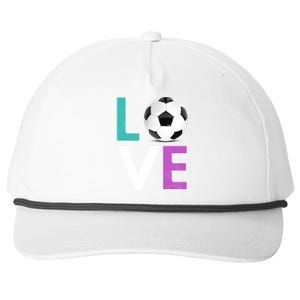 LOVE Soccer Sports Fan Snapback Five-Panel Rope Hat