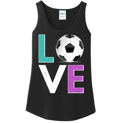 LOVE Soccer Sports Fan Ladies Essential Tank