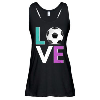 LOVE Soccer Sports Fan Ladies Essential Flowy Tank