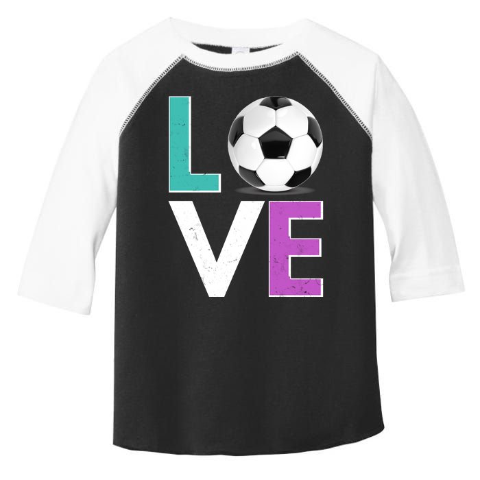 LOVE Soccer Sports Fan Toddler Fine Jersey T-Shirt