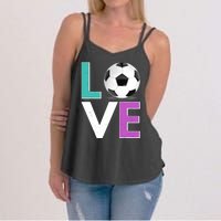 LOVE Soccer Sports Fan Women's Strappy Tank