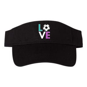 LOVE Soccer Sports Fan Valucap Bio-Washed Visor