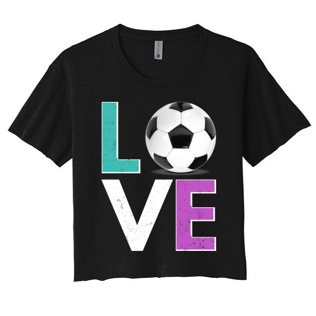 LOVE Soccer Sports Fan Crop Top