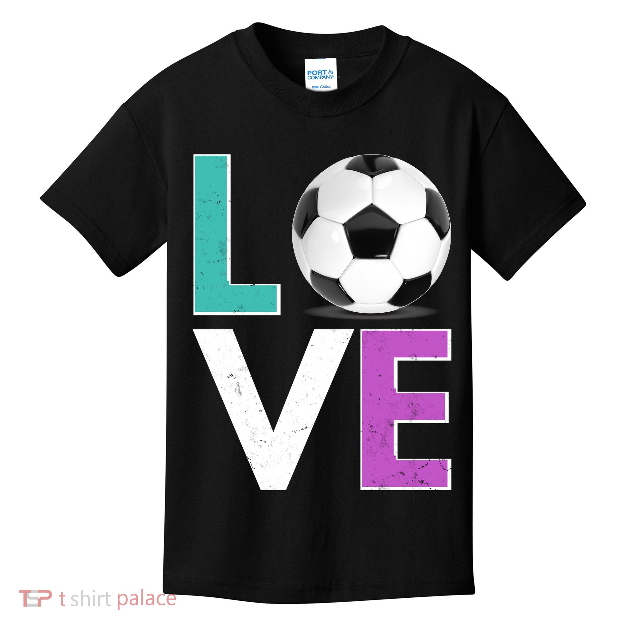LOVE Soccer Sports Fan Kids T-Shirt