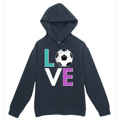 LOVE Soccer Sports Fan Urban Pullover Hoodie