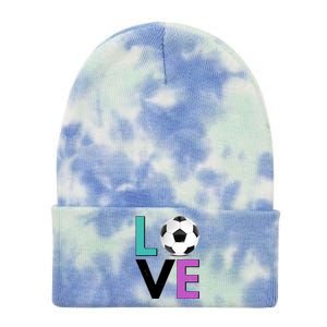 LOVE Soccer Sports Fan Tie Dye 12in Knit Beanie