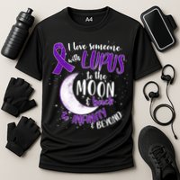 Love Someone With Lupus To The Moon And Back Performance Shirt