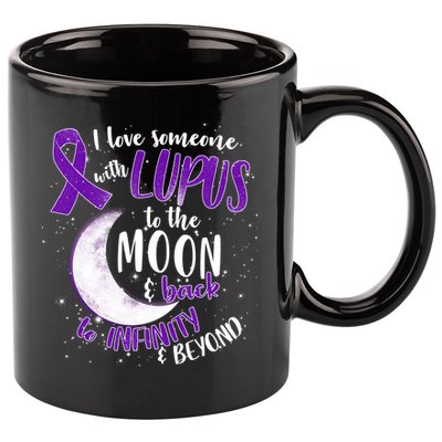 Love Someone With Lupus To The Moon And Back 11oz C Handle Ceramic Mug
